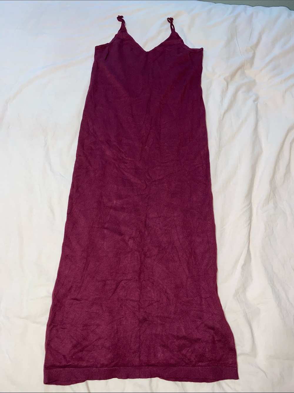 bocu Burgundy Knit Slip Dress